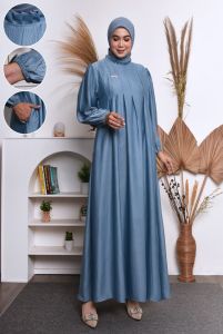 azalia dress gamis silk premium gamis polos terlaris bahan tebal dan lembut
