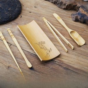 Bộ Ba Món Đồ Trà Bằng Tre Thêu Nghệ Thuật Phụ Kiện Bàn Trà Phong Cách Nhật Bản Thủ Công Trang Trí Nhà Bếp