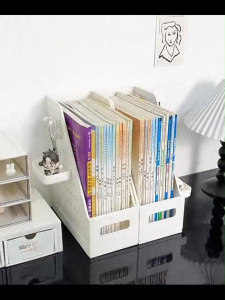 Desktop Organizer with Pegboard Storage Multi-Functional Document Holder with Pen Holder A4/Long Storage Rack