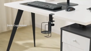 Vixplorn Desktop Cup Holder Anti Slip Anti Fall Desk Storage Rack Cup Bracket with Headphone Backpack Storage Hook Home