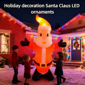 Glow Santa Claus Christmas Decoration Inflatable Toys With LED Light 1.2M Inflatable Model Holiday Gift Indoor Outdoor Decor