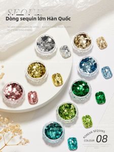 Trang Trí Móng Tay Bóng Holographic Lớn Đa Màu