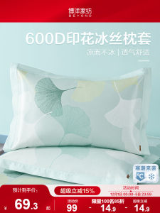 Bo Yang Home Textiles Ice Silk Pillowcases Pair Summer Cool Mat Pillow Covers 48x74cm for Home Use Double Size