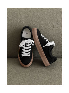 Retro American Matte Leather Canvas Skate Shoes for Men Korean Harajuku Style Student Casual Sports Board Shoes