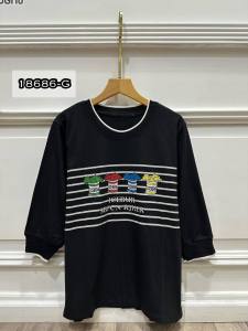 ATASAN WANITA 18686-G ATASAN KATUN SPANDEX MANSET RAJUT LENGAN 3/4 LD 96 FIT TO M-L BISA COD