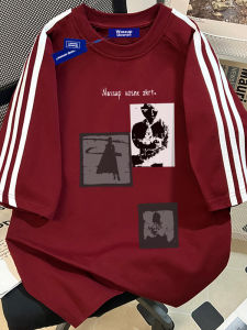 Wassupuosne American Retro Cotton T-Shirt Womens Original Heavyweight Short Sleeve Breathable Summer Casual Top