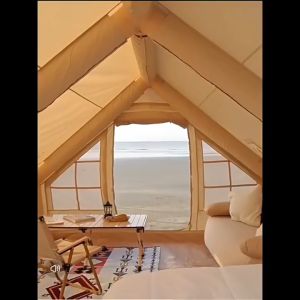 HEWOLF Camping Inflatable Tent 320*250*210CM Waterproof Large House Tent for 10 Person Family Travel