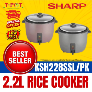 SHARP 2.2L RICE COOKER KSH228SSL/ KSH228SPK (NEW)