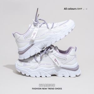 Warrior | 2025 Fall/Winter Womens Thick Sole Breathable Mesh Sneakers