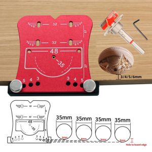 35mm Woodworking Hinge Hole Opener Punch ToolPunch Locator And Limiting FrameQuick And Precise Drilling And Mounting Of Hinges