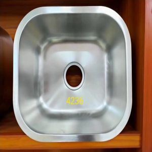 Chậu Inox 304 Cho Bếp và Ban Công Viền Tròn Một Hố