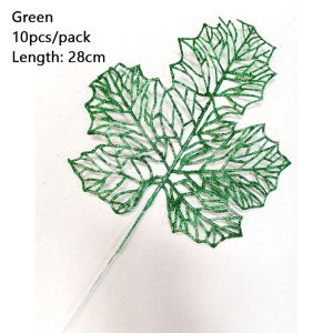 Protree 12pcs Christmas Tree Decoration Leaves Maple Christmas Tree Leaves Artificial Flower Decoration
