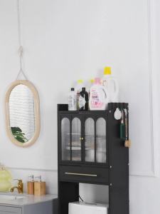 Washing Machine Shelf Rack Toilet Organizer Bathroom Standing Rack Above Washing Machine Shelf Rack Dustproof Beautiful and Simple Storage 厕所置物架