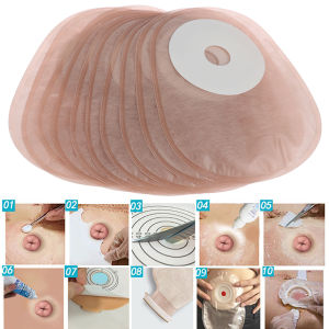 10PCS Colostomy bag// disposable  one-piece ostomy bag//closed stool bag// disposable adhesive anorectal bag//ostomy care