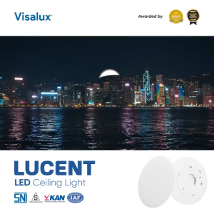 Visalux Lucent LED Ceiling Light 18W Daylight Outbow - Lampu Plafon Rumah Panel Light Bulat Cahaya Putih 6500K (Lucent-VPL9618R-DL)