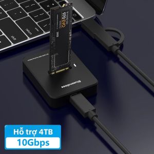Vỏ Ổ Cứng SSD M.2 Blueendless 10Gbps Hộp Đựng Ổ Cứng Ngoài Cho SATA & NVME Tốc Độ Đọc & Ghi Trực Tuyến Trạm Kết Nối SSD