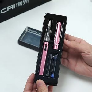 Set Pena Tinta Fountain 0.38mm Bisa Diganti Tinta isi ulang Untuk Menulis / Hadiah / Sekolah / Kantor