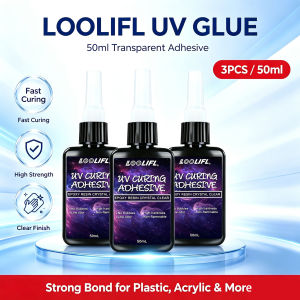 LOOLIFL | LOOLIFL 50ml UV Resin Glue Super Clear Low Odor Fast Cure UV Epoxy Resin for DIY Jewelry Making Craft Mold Casting