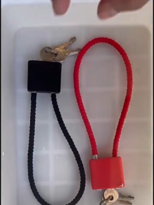 Steel Wire Rope Padlock Cable Anti Theft Lock Cabinets Extended Shackle Steel Cable Padlock