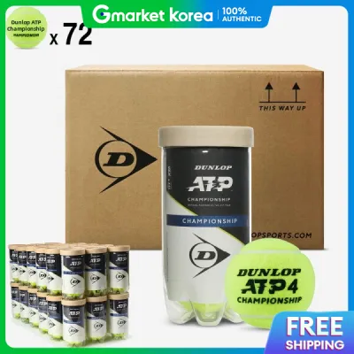 Dunlop | Dunlop Atp Tennis Ball Championship Match Ball 36 Cans 1 Box 72 Balls