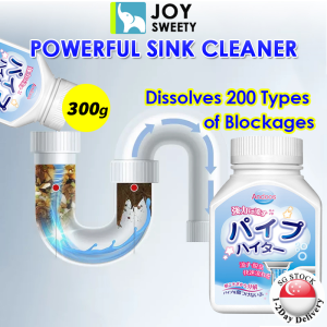 🇸🇬Japan Powerful Sink Drainer Cleaner Pipe Cleaner Anti Clog Drain Kitchen Clogged Drain Filter Cleaning Pipe 管道疏通300g