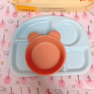 Khay Ăn Dặm Bát Ăn Dặm Bằng Gốm Sứ Cao Cấp An Toàn Cho Bé - Set Khay ăn Dặm Chén Ăn Dặm Chia Ngăn Cho Trẻ Giá Cực Rẻ