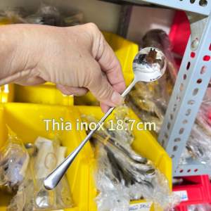 1/3/5 Chiếc Muỗng Inox Dài 19cm Đầu Tròn Thìa Cà phê Sinh Tố Ăn Kem Ăn Dặm