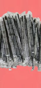 250 Pcs Sedotan Steril 6mm x 20cm Hitam Sedotan Kopi Hitam Runcing Sedotan Lancip