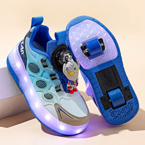 Boys Two-Wheel Collection Heelys Summer Kids Button Sports the Skating Shoes Childrens Luminous Rollerskate Boys