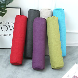 Màu Nguyên Chất Cotton Vải Bông Vải Lanh Vỏ Gối Hình Trụ Đầu Sofa Ngủ Bảo Vệ Cổ Kẹo Vỏ Gối Dài Vòng Eo Gối