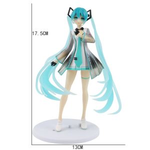 Bandai | New Anime Hatsune Miku Virtual Singer Manga Statue Figurines Model Toys Blue Girl Cake Decor Toy Have Box
