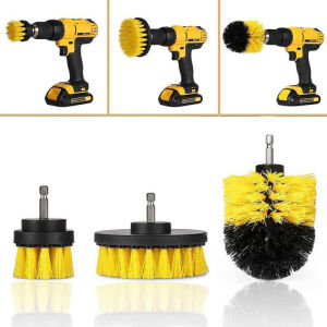 3Pcs Brush Cleaner Set Electric Scrubber Tile Grout Drill Cleaning Brush Set Attachment Power Scrub Cleaner Kit Combo