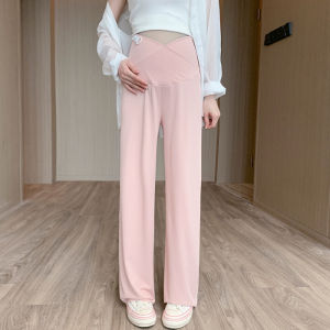 Pregnant Womens Pants Loose Pants Summer Thin Outwear Ice Silk Casual Pants Straight-Leg Pants Loose Anti-Mosquito Leggings Summer Wear