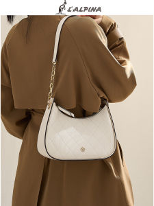 LALPINA French Style Half-Moon Underarm Bag for Women Elegant Single Shoulder Saddle Bag Crossbody Bag for Autumn 2025