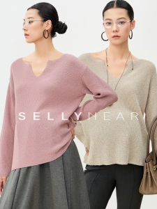 SELLYNEAR | Loose V-Neck Long-Sleeve Maternity Sweater