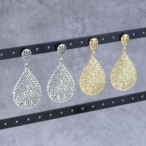 Fashion Women Earring Hllow Water Drop Style Arabic Women Earring Gold Color