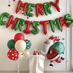 Christmas English Letters Hanging Flag Flag Balloon Decoration Christmas Eve Shopping Mall Kids Party Event Scene Layout