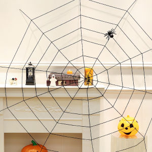 Halloween Decorations Props Realistic Spider Web Silk Hanging Ornament Window Display Ghost House Dangle Decoration Scene Arrangement