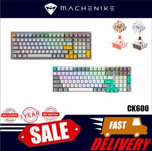 Machenike CK600 Mechanical Keyboard 100 Keys Three-Mode Bluetooth/2.4G/Wired wireless keyboard Hot-Swappable RGB backlit PBT-CSA Keycaps gaming keyboard For Mac/Windows