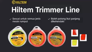 HILTEM BRUSH CUTTER TRIMMER LINE-SQUARE X 2.7MM X 1LB (ORANGE)/NYLON TRIMMER LINE/TALI MESIN RUMPUT