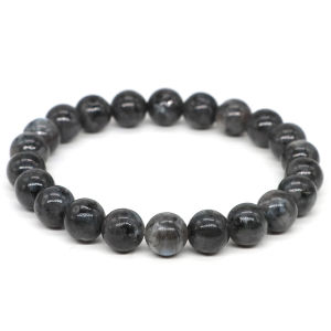 Natural Larvikite Labradorite 4mm 6mm 8mm 10mm Round Elastic Bangle Bracelets Healing Crystal Quartzs Couple Jewelry Wholesale