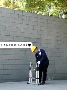Jioyang-Tangga Teleskopik Portabel / Tangga Teleskopik 3.2M / Tangga Lipat Aluminium Teleskopik Rumah Tangga
