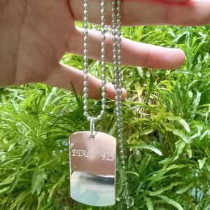 silver Italy 925 Dog tag necklace