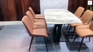 Bộ Bàn Ăn Bộ Bàn Ăn Mặt Đá Ceramic 4 Ghế 6 Ghế  8 Ghế Loft Trám Bọc Da PU Cao Cấp