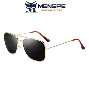 MENSPE แว่นกันแดดโพลาไรซ์สำหรับผู้ชายแว่นตากันแดดแว่นกันแดดกรอบสี่เหลี่ยมดีไซน์แบบลำแสงคู่ย้อนยุคแว่นตากันแดดขับรถคลาสสิกแว่นกันแดดมองเห็นชัดเจน UV400แว่นตาใส่วิ่งขี่จักรยานสำหรับผู้ชาย