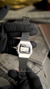 Jam Tangan Pria Casio General F-91WM-7A Quartz Watch Grey Dial Resin Strap