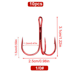 Lưỡi Câu Cá Ba Ngạnh FTK Red Barbed Thép Carbon Cao Cấp Dùng Cho Câu Cá Trên Hồ.