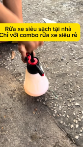 Combo Bình Xịt Rửa Xe Bọt Tuyết Kèm Xà Bông Rửa Xe BZ Kèm Đồ Rửa Xe Tại Nhà Gồm Cọ Rửa Xe  Và Bao Tay Rửa Xe Khăn Lau Đa Năng