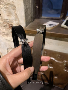 Silk Lingerie Style Hairband Womens Simple Ice Sugar Sweet Face Washing Hair Accessories Headwear Fashionable Original Design