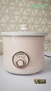SAMONO Slow Coocker SW-SC3L Panci Pembuat MPASI Bayi Food Grade 175 Watt Kapasitas 3 Liter Garansi 1 Tahun